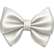 white satin bow sticker