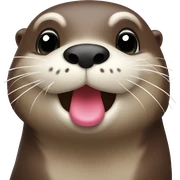 Otter blowing a kiss sticker