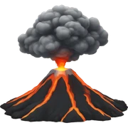 volcano circle sticker