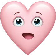 light pink heart sticker