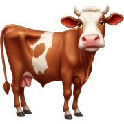 Red cow sticker