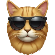 Cat with sunglasses sticker