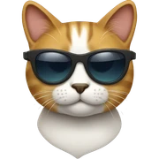 Cat with sunglasses sticker