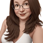 smiling girl with brown hair sticker
