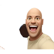 bald boy smiling indoors sticker