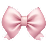Light pink bow sticker