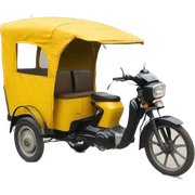Yellow rikshaw in India sticker