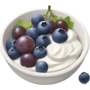 yoghurt bowl with grapes and blueberries sticker