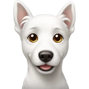 White dog  sticker