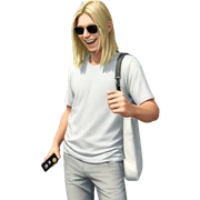 blonde male smiling outdoors sticker