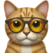 Cat with sunglasses sticker