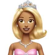 Barbie with tiara sticker