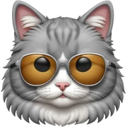 Cat with sunglasses sticker