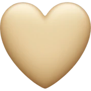 Beige heart sticker