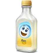 Bottle of baby oil sticker