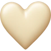 Cream heart sticker