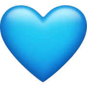 Blue heart sticker
