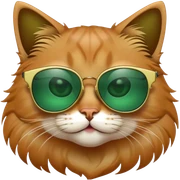 Cat with sunglasses sticker