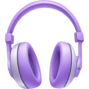 Lilac-colored headphones sticker