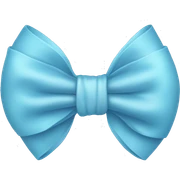 Baby blue bow sticker