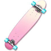 Pastel Pink Skateboard "A pastel pink skateboard with glowing wheels, sparkling decals, and a faint glittery trail following it as it moves." sticker