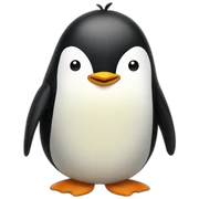 penguin stylized sticker