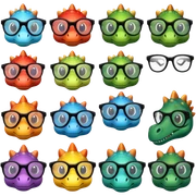 Dinosaurs with glasses  sticker