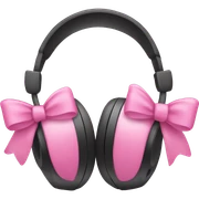 Headphones with pink bows sticker