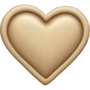 Beige heart sticker