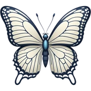 White outline butterfly emoji sticker