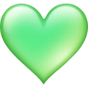 Light green heart sticker