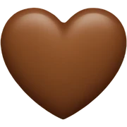 Brown heart sticker