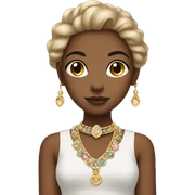 serene girl with jewelry  sticker