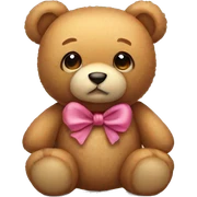 teddy bear with bow sticker