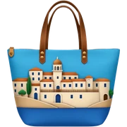 Mediterranean tote bag sticker