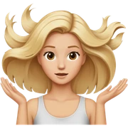 Hair flip blonde female sticker