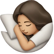 Brunette girl sleeping sticker