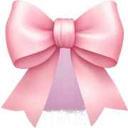 light pink ribbon bow sticker