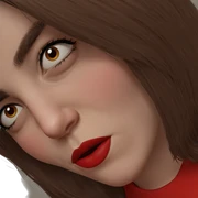 realistic portrait of a girl sticker