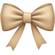 Beige bow  sticker