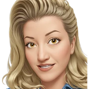 smiling blonde girl portrait sticker