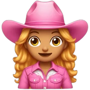 Pink cowgirl sticker