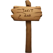 wooden natural park sign sticker