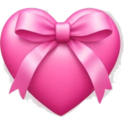 Pink heart with bow  sticker