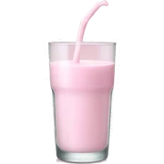 Pink milk in a regular glass  sticker