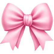 light pink ribbon bow sticker