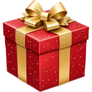 sparkly gift box sticker