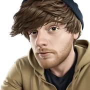 brown-haired boy in hat sticker