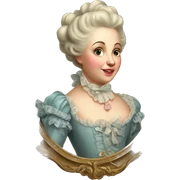 Vintage rococo sticker