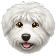 Fluffy White dog sticker